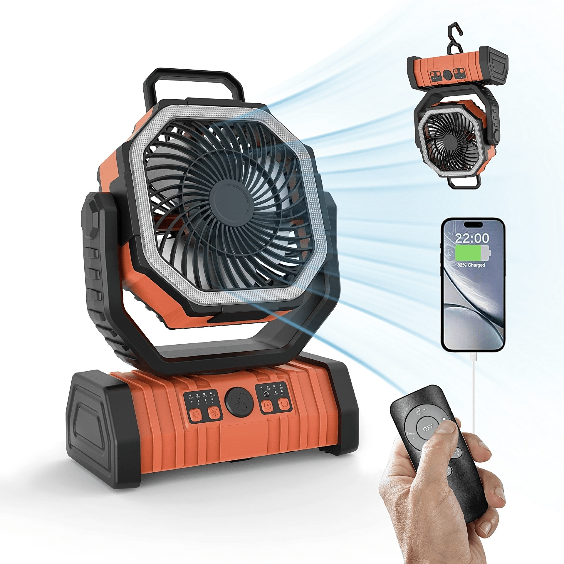 Outdoor Household Power Bank LED Light Camping Fan - Apexluxary