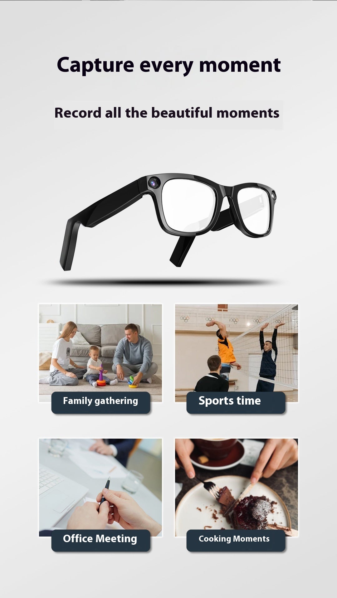 AI Camera Smart Glasses - Apexluxary
