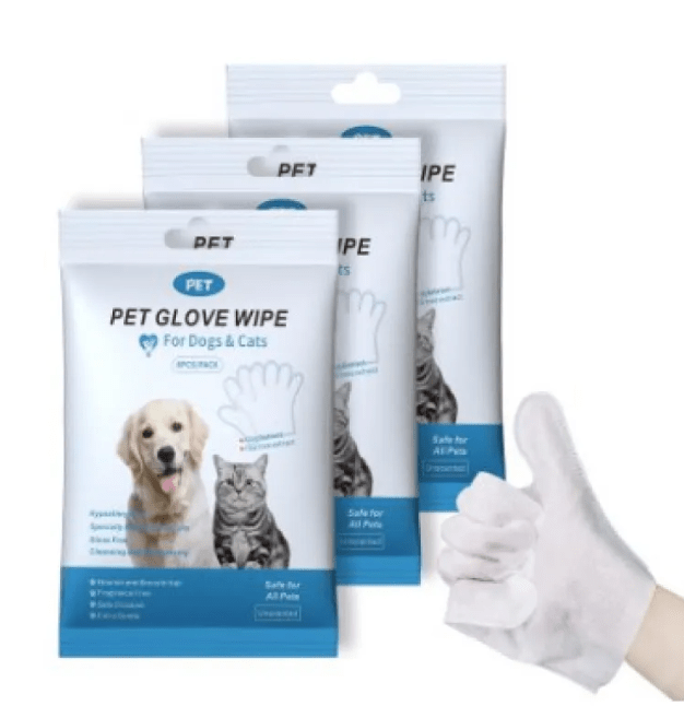 Pet Cleaning Gloves & Wipes - Apexluxary