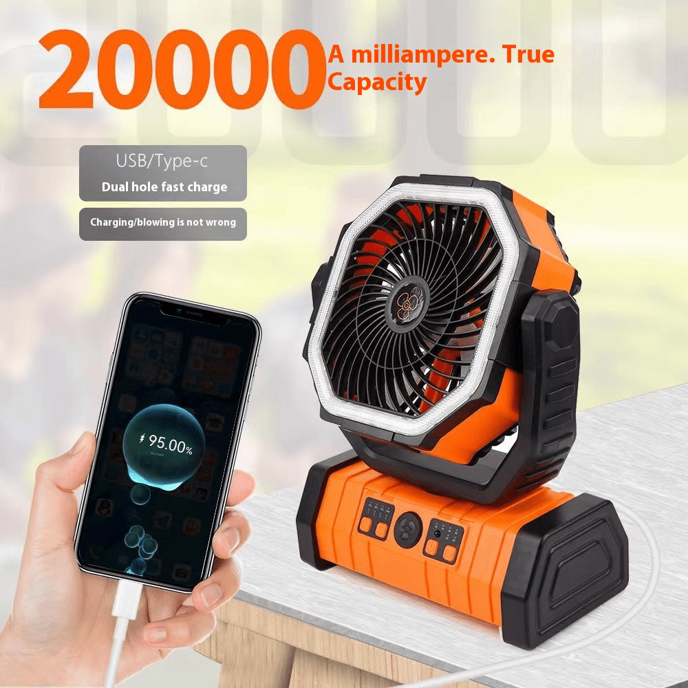 Outdoor Household Power Bank LED Light Camping Fan - Apexluxary