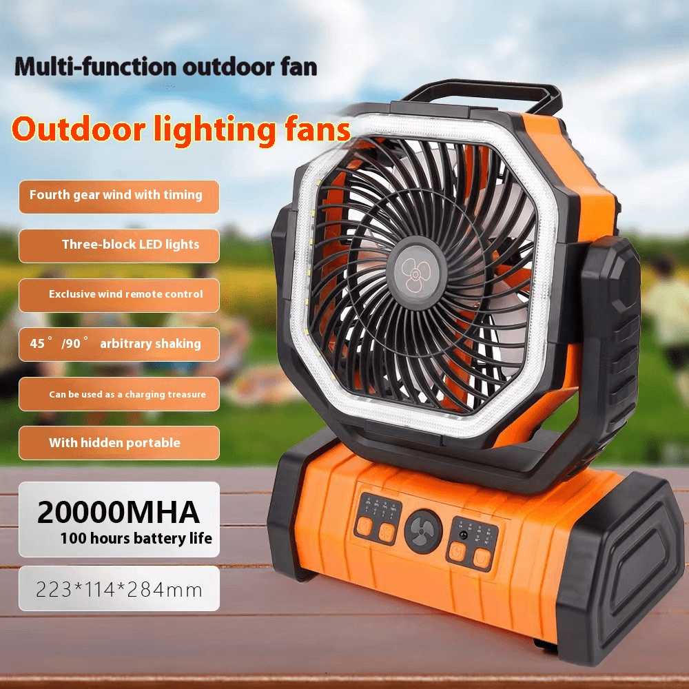 Outdoor Household Power Bank LED Light Camping Fan - Apexluxary