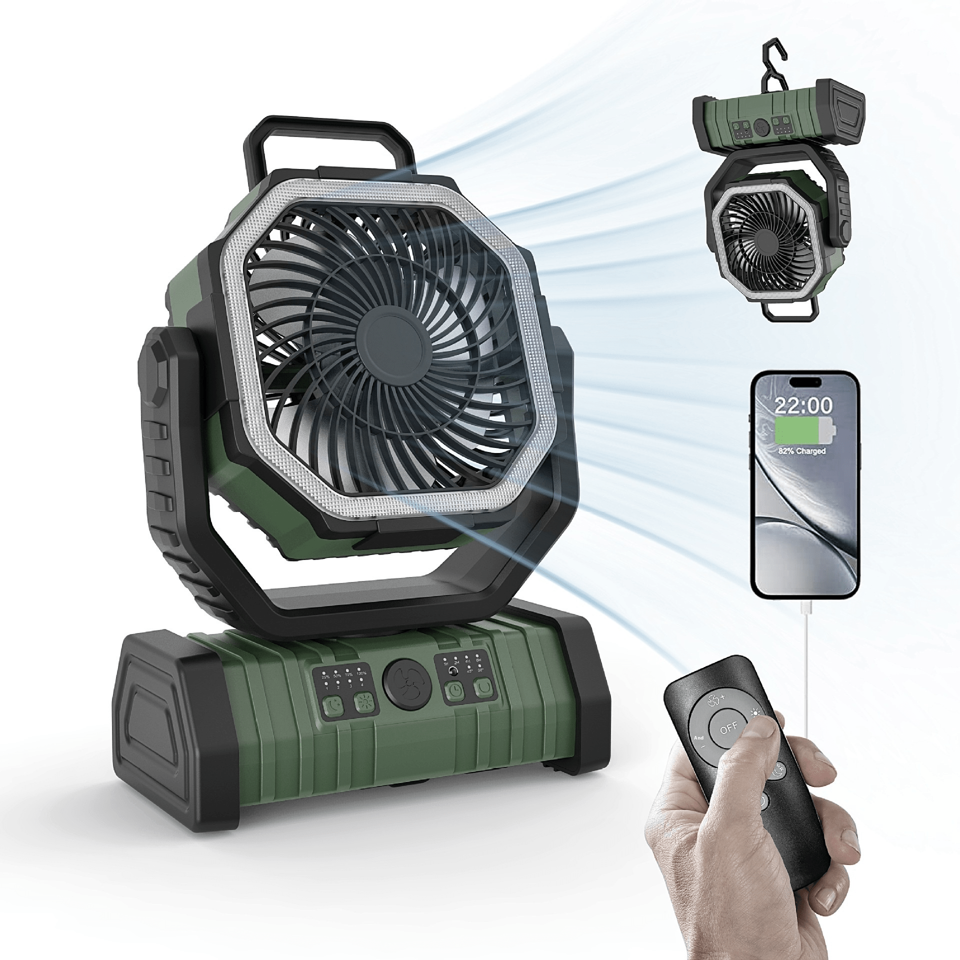 Outdoor Household Power Bank LED Light Camping Fan - Apexluxary