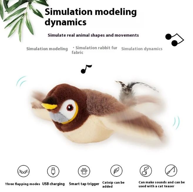 Flapping Bird Cat Toy - Apexluxary