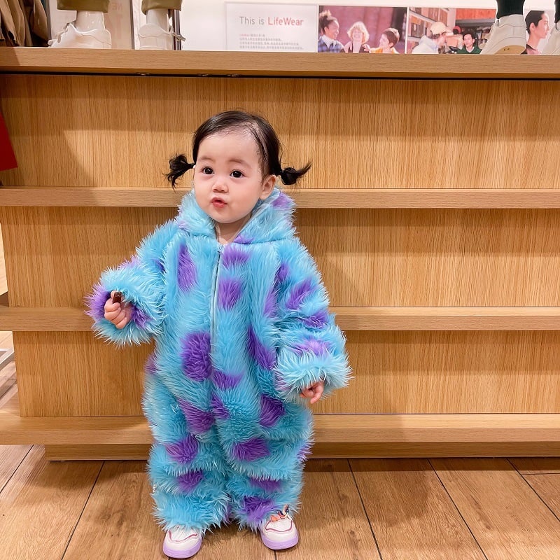 Cute Animal Baby Jumpsuit With Hooded Zipper - Apexluxary