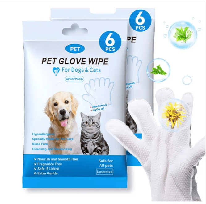 Pet Cleaning Gloves & Wipes - Apexluxary
